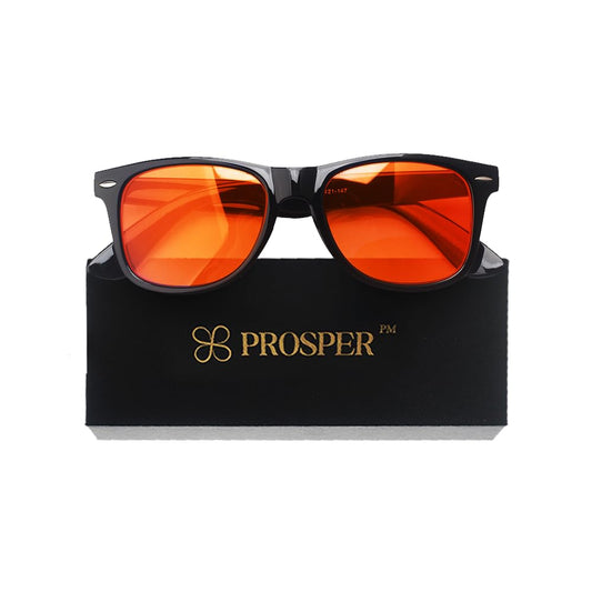 Prosper™ Amber Blue Light Blocking Glasses – Anti-Glare for Gaming, Computer & Sleep