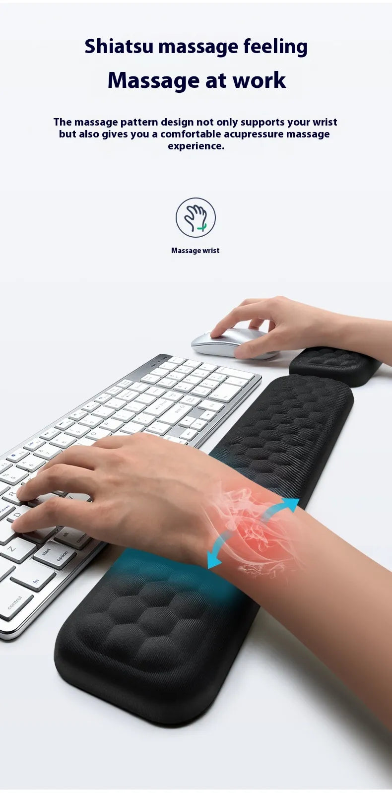 Ergonomic Memory Foam Mouse Wrist Pad
