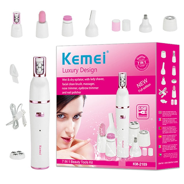 🎁 7in1 Women Epilator Electric Facial Hair Remover (100% off)