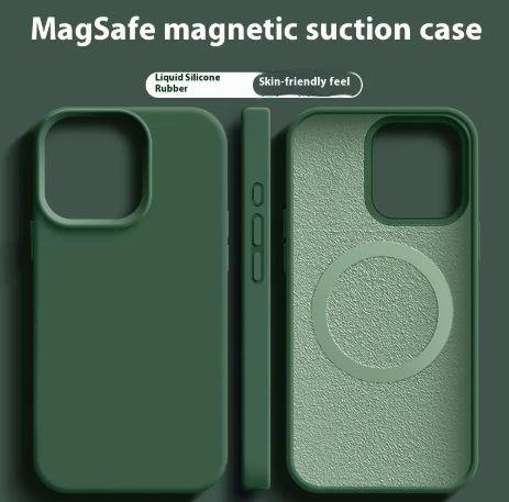 🎁 Magnetic Liquid Silicone  Magsafe Case For iPhone (100% off)