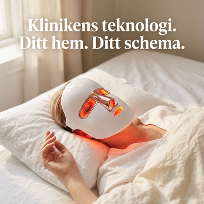Ansiktsmask med rött LED-ljus